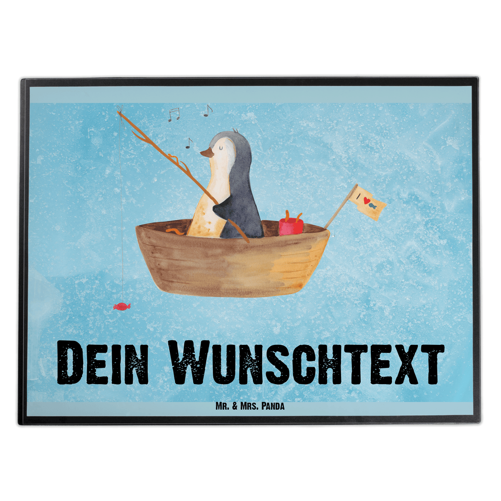 Personalisierte Schreibtischunterlage Pinguin Angelboot Personalisierte Schreibunterlage, Personalisierte Schreibtischauflage, Personalisierte Schreibtisch Unterlagen, Schreibunterlage mit Namen, Schreibtischauflage  mit Namen, Schreibtisch Unterlagen mit Namen, Selbst gestalten, Namensaufdruck, Namenspersonalisierung, Pinguin, Pinguine, Angeln, Boot, Angelboot, Lebenslust, Leben, genießen, Motivation, Neustart, Neuanfang, Trennung, Scheidung, Geschenkidee Liebeskummer