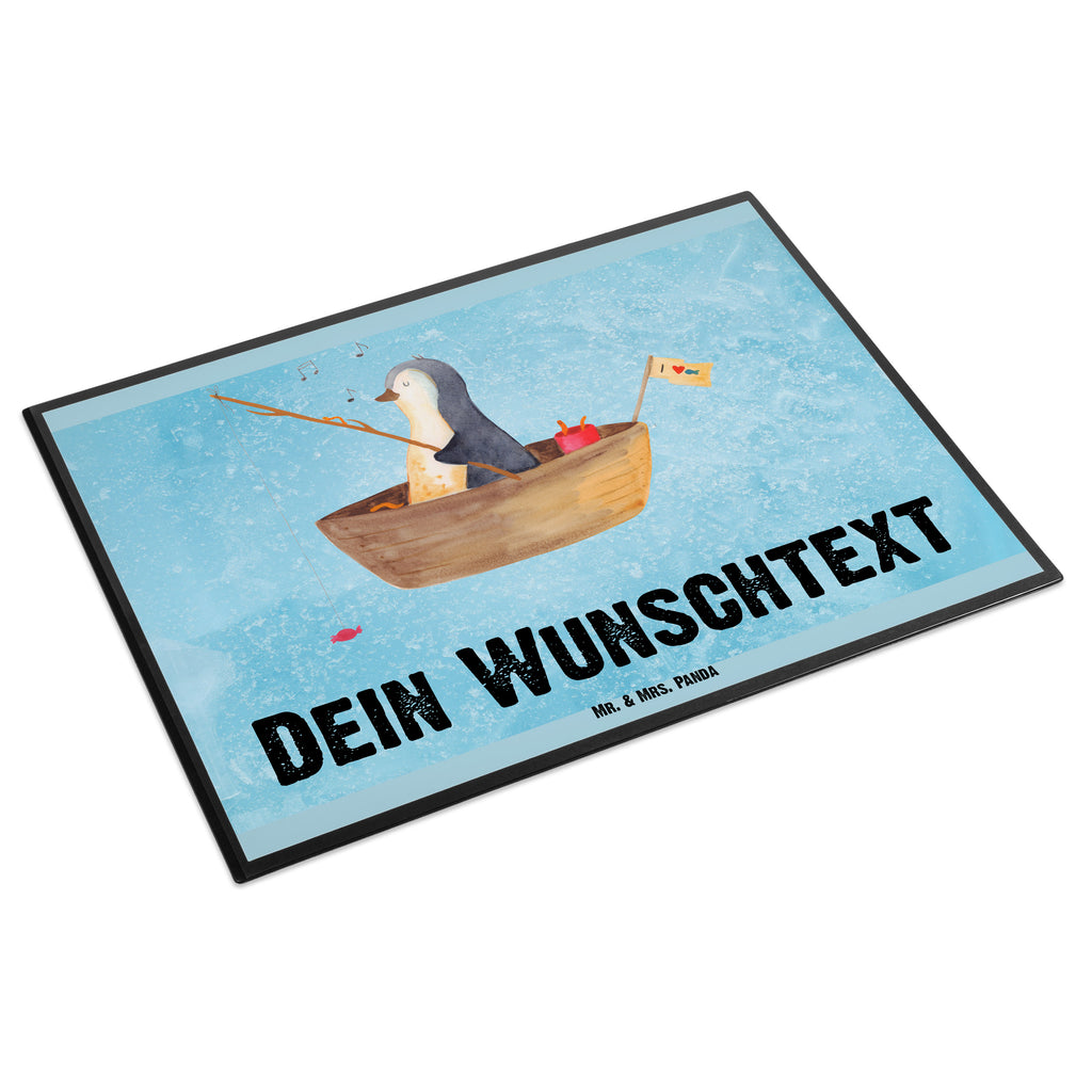 Personalisierte Schreibtischunterlage Pinguin Angelboot Personalisierte Schreibunterlage, Personalisierte Schreibtischauflage, Personalisierte Schreibtisch Unterlagen, Schreibunterlage mit Namen, Schreibtischauflage  mit Namen, Schreibtisch Unterlagen mit Namen, Selbst gestalten, Namensaufdruck, Namenspersonalisierung, Pinguin, Pinguine, Angeln, Boot, Angelboot, Lebenslust, Leben, genießen, Motivation, Neustart, Neuanfang, Trennung, Scheidung, Geschenkidee Liebeskummer