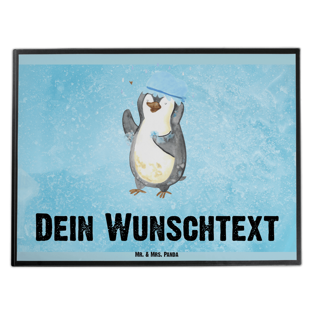 Personalisierte Schreibtischunterlage Pinguin duscht Personalisierte Schreibunterlage, Personalisierte Schreibtischauflage, Personalisierte Schreibtisch Unterlagen, Schreibunterlage mit Namen, Schreibtischauflage  mit Namen, Schreibtisch Unterlagen mit Namen, Selbst gestalten, Namensaufdruck, Namenspersonalisierung, Pinguin, Pinguine, Dusche, duschen, Lebensmotto, Motivation, Neustart, Neuanfang, glücklich sein