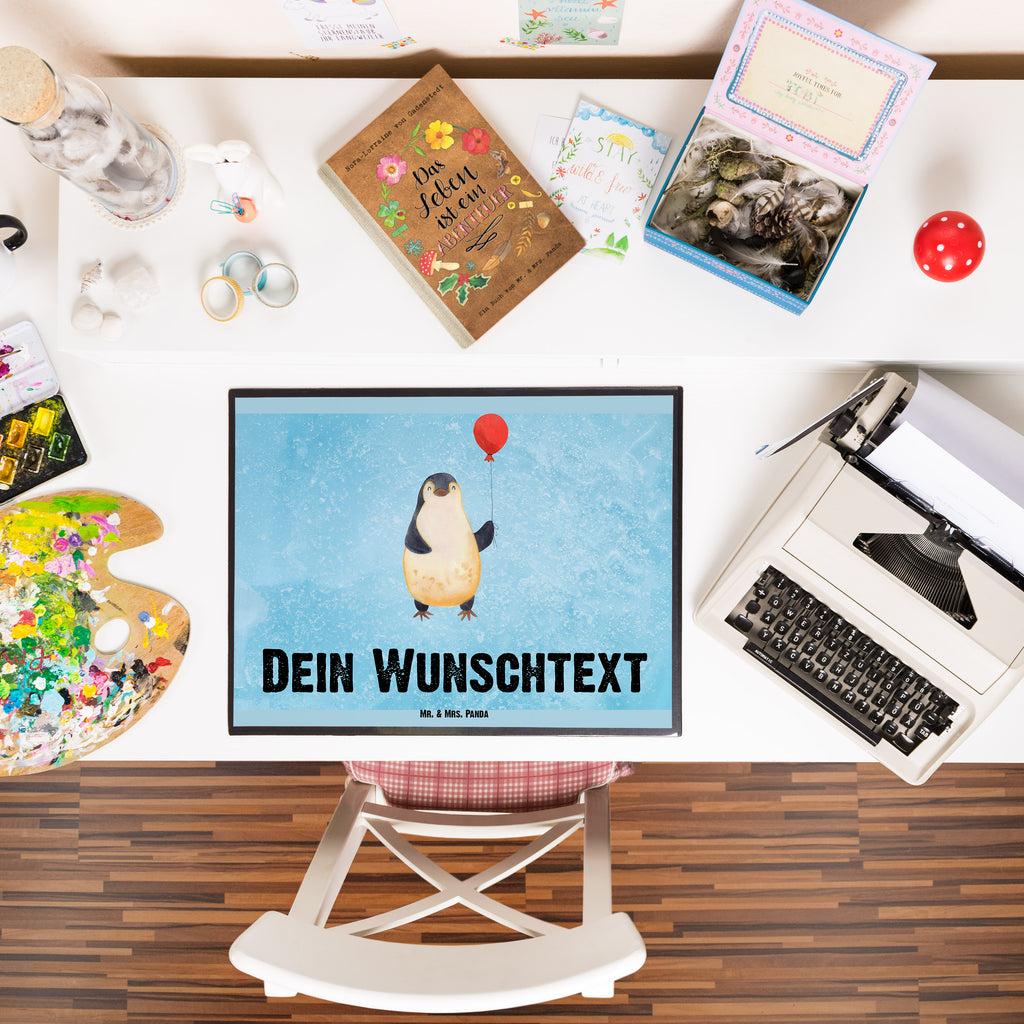 Personalisierte Schreibtischunterlage Pinguin Luftballon Personalisierte Schreibunterlage, Personalisierte Schreibtischauflage, Personalisierte Schreibtisch Unterlagen, Schreibunterlage mit Namen, Schreibtischauflage  mit Namen, Schreibtisch Unterlagen mit Namen, Selbst gestalten, Namensaufdruck, Namenspersonalisierung, Pinguin, Pinguine, Luftballon, Tagträume, Lebenslust, Geschenk Freundin, Geschenkidee, beste Freundin, Motivation, Neustart, neues Leben, Liebe, Glück