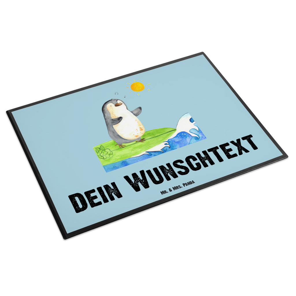 Personalisierte Schreibtischunterlage Pinguin Surfer Personalisierte Schreibunterlage, Personalisierte Schreibtischauflage, Personalisierte Schreibtisch Unterlagen, Schreibunterlage mit Namen, Schreibtischauflage  mit Namen, Schreibtisch Unterlagen mit Namen, Selbst gestalten, Namensaufdruck, Namenspersonalisierung, Pinguin, Pinguine, surfen, Surfer, Hawaii, Urlaub, Wellen, Wellen reiten, Portugal