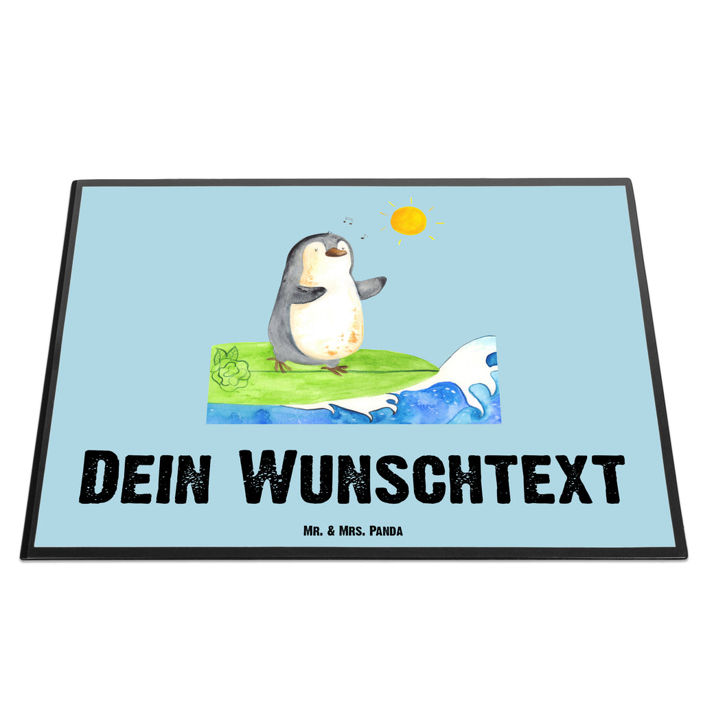 Personalisierte Schreibtischunterlage Pinguin Surfer Personalisierte Schreibunterlage, Personalisierte Schreibtischauflage, Personalisierte Schreibtisch Unterlagen, Schreibunterlage mit Namen, Schreibtischauflage  mit Namen, Schreibtisch Unterlagen mit Namen, Selbst gestalten, Namensaufdruck, Namenspersonalisierung, Pinguin, Pinguine, surfen, Surfer, Hawaii, Urlaub, Wellen, Wellen reiten, Portugal