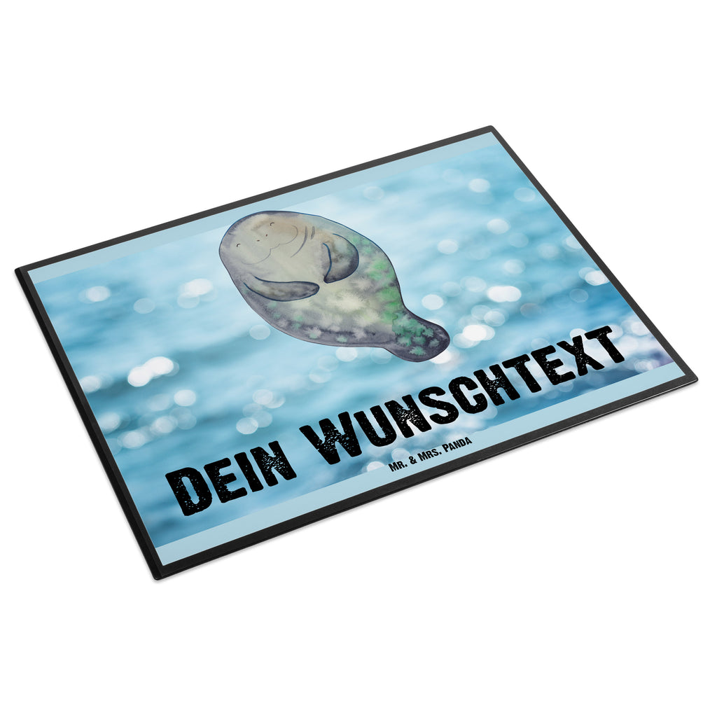 Personalisierte Schreibtischunterlage Seekuh happy Personalisierte Schreibunterlage, Personalisierte Schreibtischauflage, Personalisierte Schreibtisch Unterlagen, Schreibunterlage mit Namen, Schreibtischauflage  mit Namen, Schreibtisch Unterlagen mit Namen, Selbst gestalten, Namensaufdruck, Namenspersonalisierung, Meerestiere, Meer, Urlaub, Seekuh, Seekühe, Selbstliebe, Respekt, Neuanfang, Neustart, Achtsamkeit, Zufrieden, Liebeskummer, Freundin