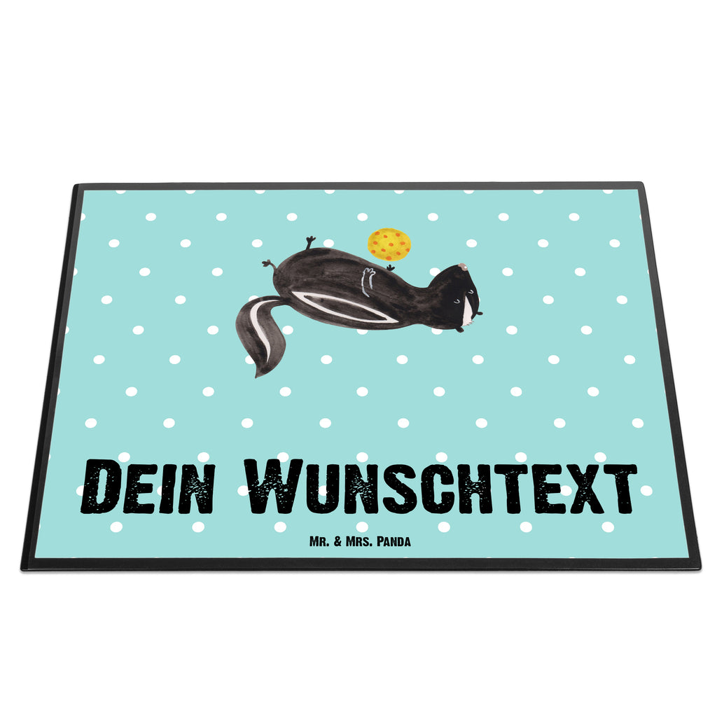 Personalisierte Schreibtischunterlage Stinktier Ball Personalisierte Schreibunterlage, Personalisierte Schreibtischauflage, Personalisierte Schreibtisch Unterlagen, Schreibunterlage mit Namen, Schreibtischauflage  mit Namen, Schreibtisch Unterlagen mit Namen, Selbst gestalten, Namensaufdruck, Namenspersonalisierung, Stinktier, Skunk, Wildtier, Raubtier, Stinker, Stinki, verspielt, Weisheit