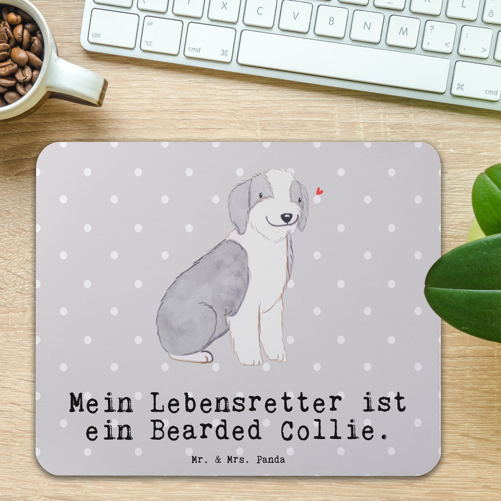 Mauspad Bearded Collie Lebensretter Mousepad, Computer zubehör, Büroausstattung, PC Zubehör, Arbeitszimmer, Mauspad, Einzigartiges Mauspad, Designer Mauspad, Hund, Hunderasse, Rassehund, Hundebesitzer, Geschenk, Tierfreund, Schenken, Welpe, Bearded Collie, britischer Hütehund