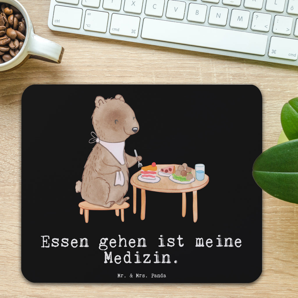 Mauspad Bär Essen gehen Medizin Mousepad, Computer zubehör, Büroausstattung, PC Zubehör, Arbeitszimmer, Mauspad, Einzigartiges Mauspad, Designer Mauspad, Geschenk, Sport, Sportart, Hobby, Schenken, Danke, Dankeschön, Auszeichnung, Gewinn, Sportler, Essen gehen, Essen, Restaurant, Restaurantbesuch, Köstlichkeiten