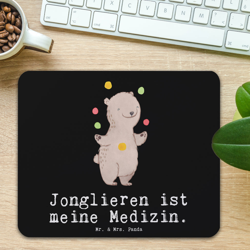 Mauspad Bär Jonglieren Medizin Mousepad, Computer zubehör, Büroausstattung, PC Zubehör, Arbeitszimmer, Mauspad, Einzigartiges Mauspad, Designer Mauspad, Geschenk, Sport, Sportart, Hobby, Schenken, Danke, Dankeschön, Auszeichnung, Gewinn, Sportler, Jonglieren, Jongleur, Zirkus, Artistik