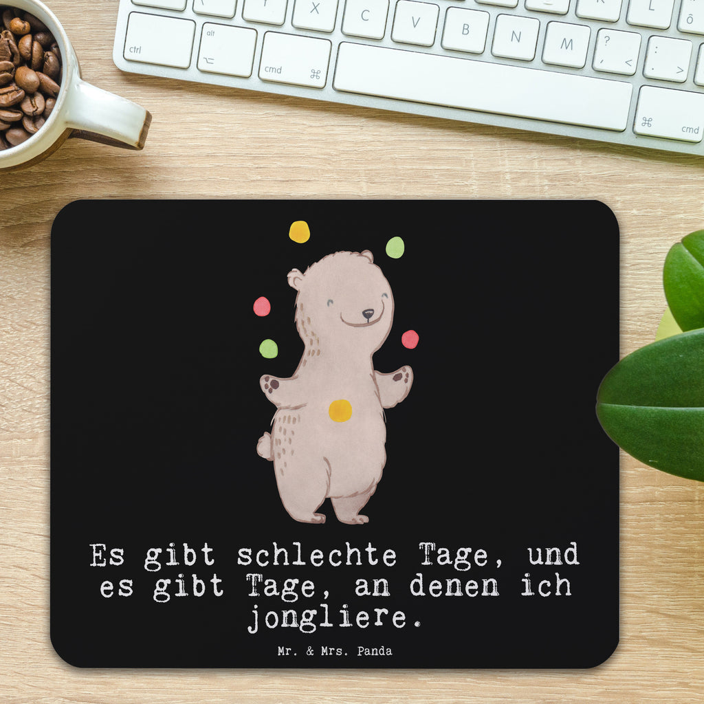 Mauspad Bär Jonglieren Tage Mousepad, Computer zubehör, Büroausstattung, PC Zubehör, Arbeitszimmer, Mauspad, Einzigartiges Mauspad, Designer Mauspad, Geschenk, Sport, Sportart, Hobby, Schenken, Danke, Dankeschön, Auszeichnung, Gewinn, Sportler, Jonglieren, Jongleur, Zirkus, Artistik
