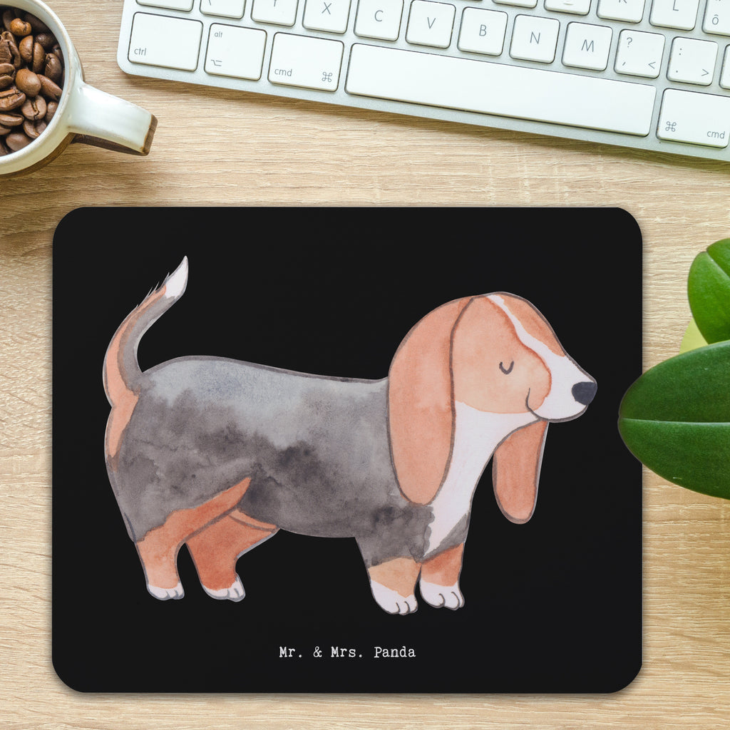 Mauspad Basset Hound Moment Mousepad, Computer zubehör, Büroausstattung, PC Zubehör, Arbeitszimmer, Mauspad, Einzigartiges Mauspad, Designer Mauspad, Hund, Hunderasse, Rassehund, Hundebesitzer, Geschenk, Tierfreund, Schenken, Welpe, Basset Hound, Basset