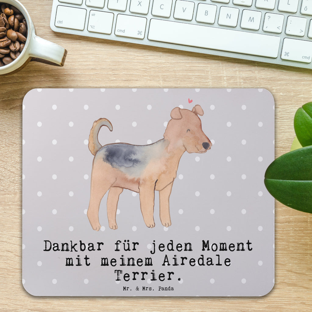 Mauspad Airedale Terrier Moment Mousepad, Computer zubehör, Büroausstattung, PC Zubehör, Arbeitszimmer, Mauspad, Einzigartiges Mauspad, Designer Mauspad, Hund, Hunderasse, Rassehund, Hundebesitzer, Geschenk, Tierfreund, Schenken, Welpe, Airedale Terrier