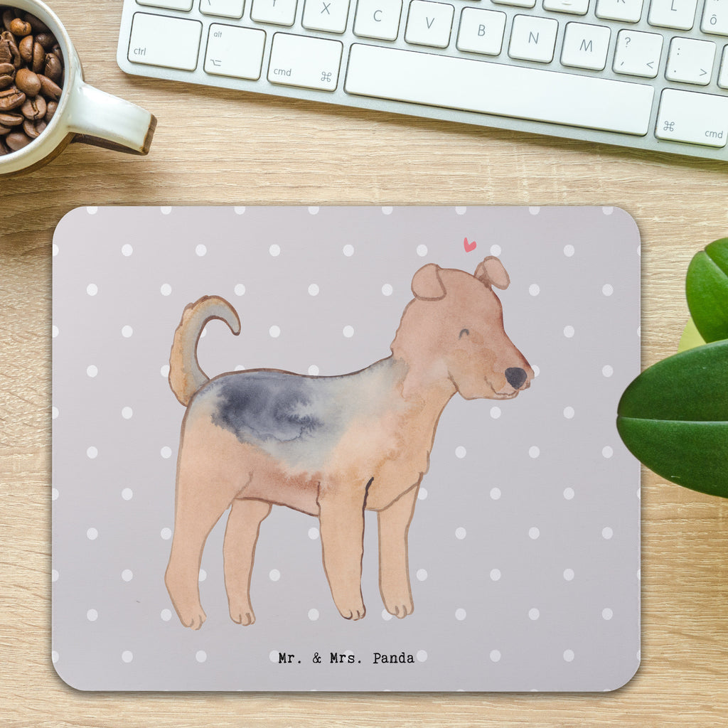 Mauspad Airedale Terrier Moment Mousepad, Computer zubehör, Büroausstattung, PC Zubehör, Arbeitszimmer, Mauspad, Einzigartiges Mauspad, Designer Mauspad, Hund, Hunderasse, Rassehund, Hundebesitzer, Geschenk, Tierfreund, Schenken, Welpe, Airedale Terrier