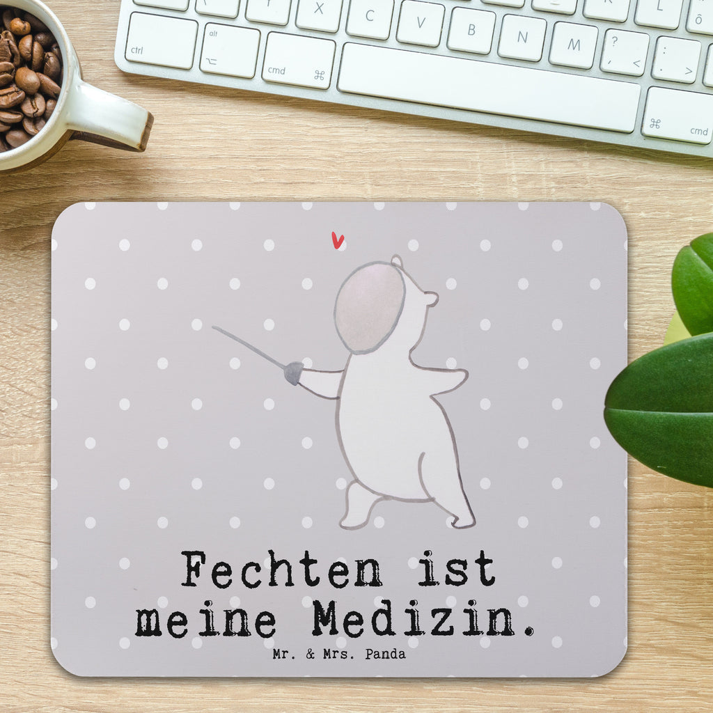 Mauspad Panda Fechten Medizin Mousepad, Computer zubehör, Büroausstattung, PC Zubehör, Arbeitszimmer, Mauspad, Einzigartiges Mauspad, Designer Mauspad, Geschenk, Sport, Sportart, Hobby, Schenken, Danke, Dankeschön, Auszeichnung, Gewinn, Sportler, Fechten, Fechter Bund, Fecht Verein, Fecht Club