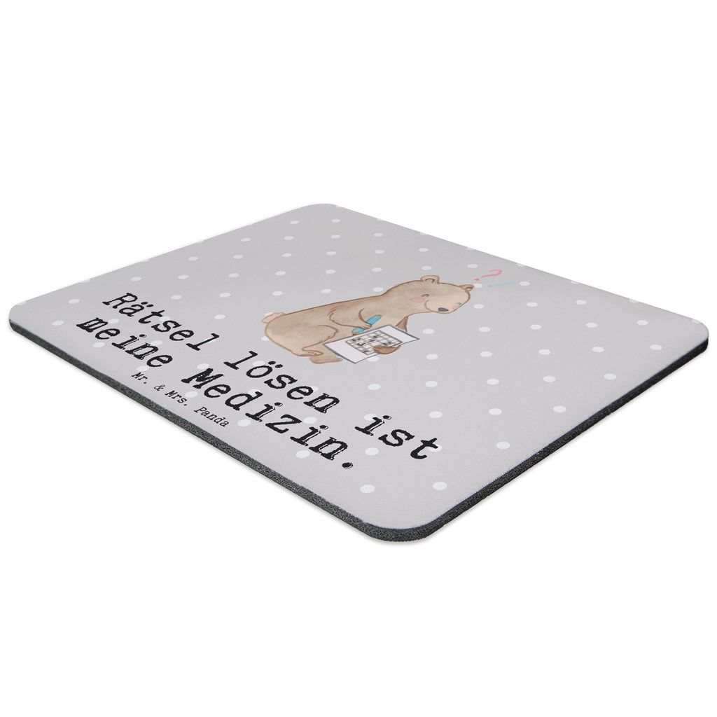 Mauspad Bär Rätsel lösen Medizin Mousepad, Computer zubehör, Büroausstattung, PC Zubehör, Arbeitszimmer, Mauspad, Einzigartiges Mauspad, Designer Mauspad, Geschenk, Sport, Sportart, Hobby, Schenken, Danke, Dankeschön, Auszeichnung, Gewinn, Sportler, Rätsel lösen, Kreuzworträtsel lösen, Knobeln, Gedächtnistraining, Gedächtnissport
