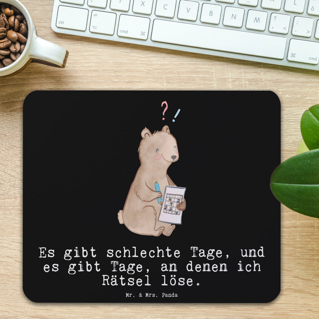 Mauspad Bär Rätsel lösen Tage Mousepad, Computer zubehör, Büroausstattung, PC Zubehör, Arbeitszimmer, Mauspad, Einzigartiges Mauspad, Designer Mauspad, Geschenk, Sport, Sportart, Hobby, Schenken, Danke, Dankeschön, Auszeichnung, Gewinn, Sportler, Rätsel lösen, Kreuzworträtsel lösen, Knobeln, Gedächtnistraining, Gedächtnissport