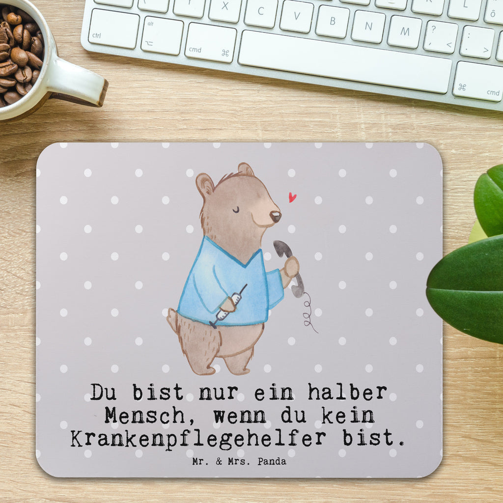Mauspad Krankenpflegehelfer mit Herz Krankenpflegehelfer, Pflegehelfer, Ausbildung, Pflegekraft Mousepad, Computer zubehör, Büroausstattung, PC Zubehör, Arbeitszimmer, Mauspad, Einzigartiges Mauspad, Designer Mauspad  Beruf, Ausbildung, Jubiläum, Abschied, Rente, Kollege, Kollegin, Geschenk, Schenken, Arbeitskollege, Mitarbeiter, Firma, Danke, Dankeschön