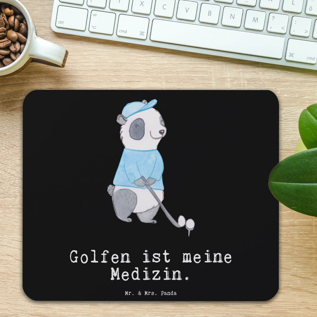 Mauspad Panda Golfen Medizin Mousepad, Computer zubehör, Büroausstattung, PC Zubehör, Arbeitszimmer, Mauspad, Einzigartiges Mauspad, Designer Mauspad, Geschenk, Sport, Sportart, Hobby, Schenken, Danke, Dankeschön, Auszeichnung, Gewinn, Sportler, Golfen, Golf spielen, Golfplatz, Golfturnier, Golf Verein