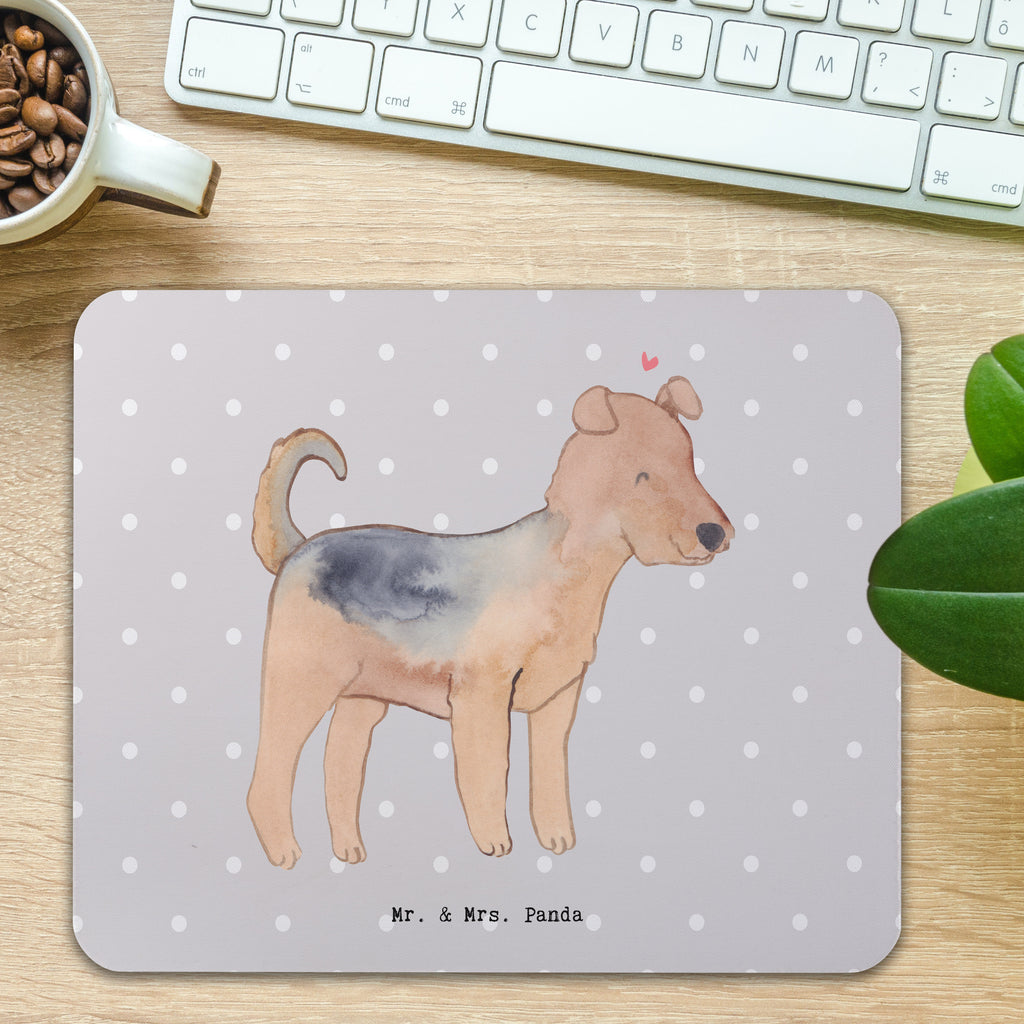 Mauspad Airedale Terrier Lebensretter Mousepad, Computer zubehör, Büroausstattung, PC Zubehör, Arbeitszimmer, Mauspad, Einzigartiges Mauspad, Designer Mauspad, Hund, Hunderasse, Rassehund, Hundebesitzer, Geschenk, Tierfreund, Schenken, Welpe