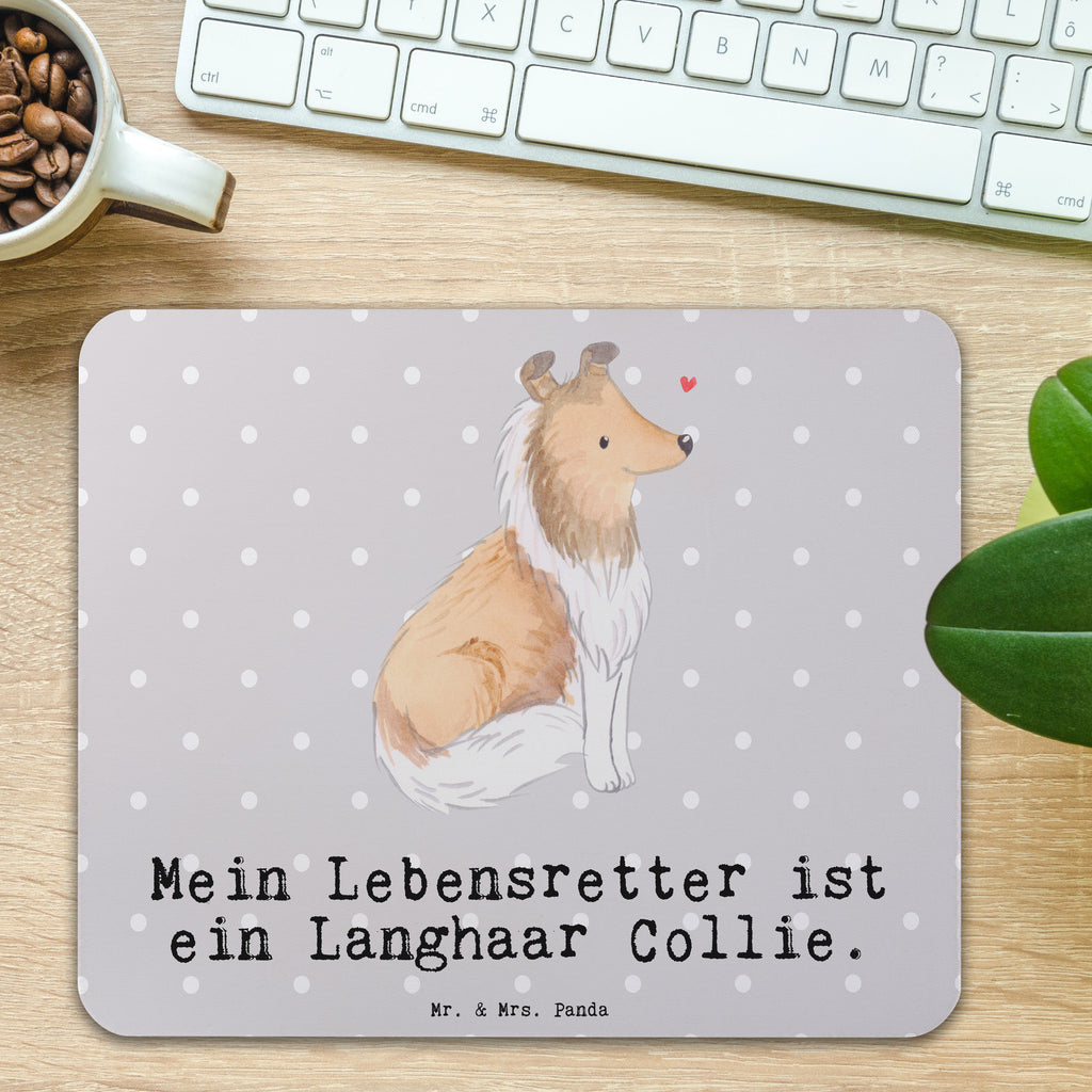Mauspad Langhaar Collie Lebensretter Mousepad, Computer zubehör, Büroausstattung, PC Zubehör, Arbeitszimmer, Mauspad, Einzigartiges Mauspad, Designer Mauspad, Hund, Hunderasse, Rassehund, Hundebesitzer, Geschenk, Tierfreund, Schenken, Welpe, Langhaar Collie, britischer Hütehund