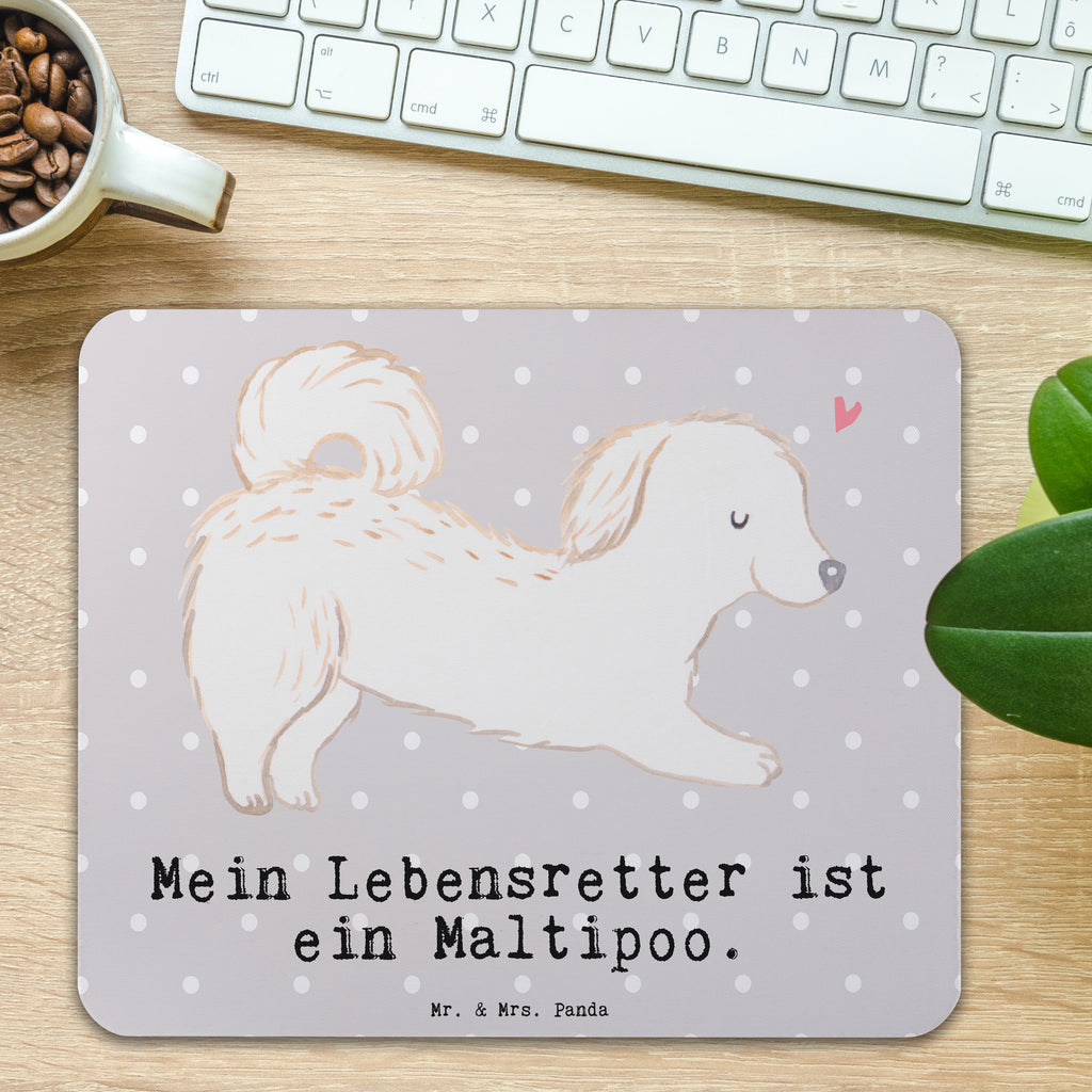 Mauspad Maltipoo Lebensretter Mousepad, Computer zubehör, Büroausstattung, PC Zubehör, Arbeitszimmer, Mauspad, Einzigartiges Mauspad, Designer Mauspad, Hund, Hunderasse, Rassehund, Hundebesitzer, Geschenk, Tierfreund, Schenken, Welpe, Maltipoo, Kreuzung, Mischling