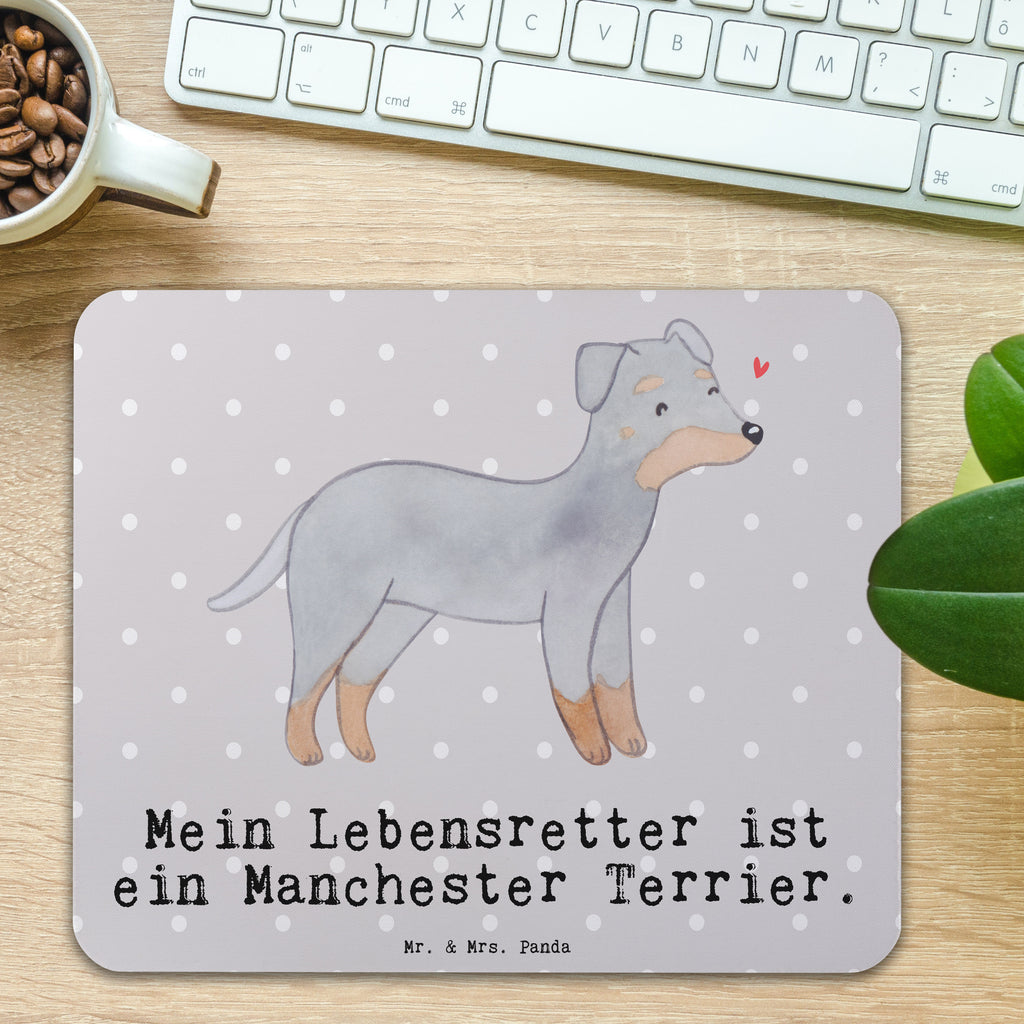 Mauspad Manchester Terrier Lebensretter Mousepad, Computer zubehör, Büroausstattung, PC Zubehör, Arbeitszimmer, Mauspad, Einzigartiges Mauspad, Designer Mauspad, Hund, Hunderasse, Rassehund, Hundebesitzer, Geschenk, Tierfreund, Schenken, Welpe, Manchester Terrier