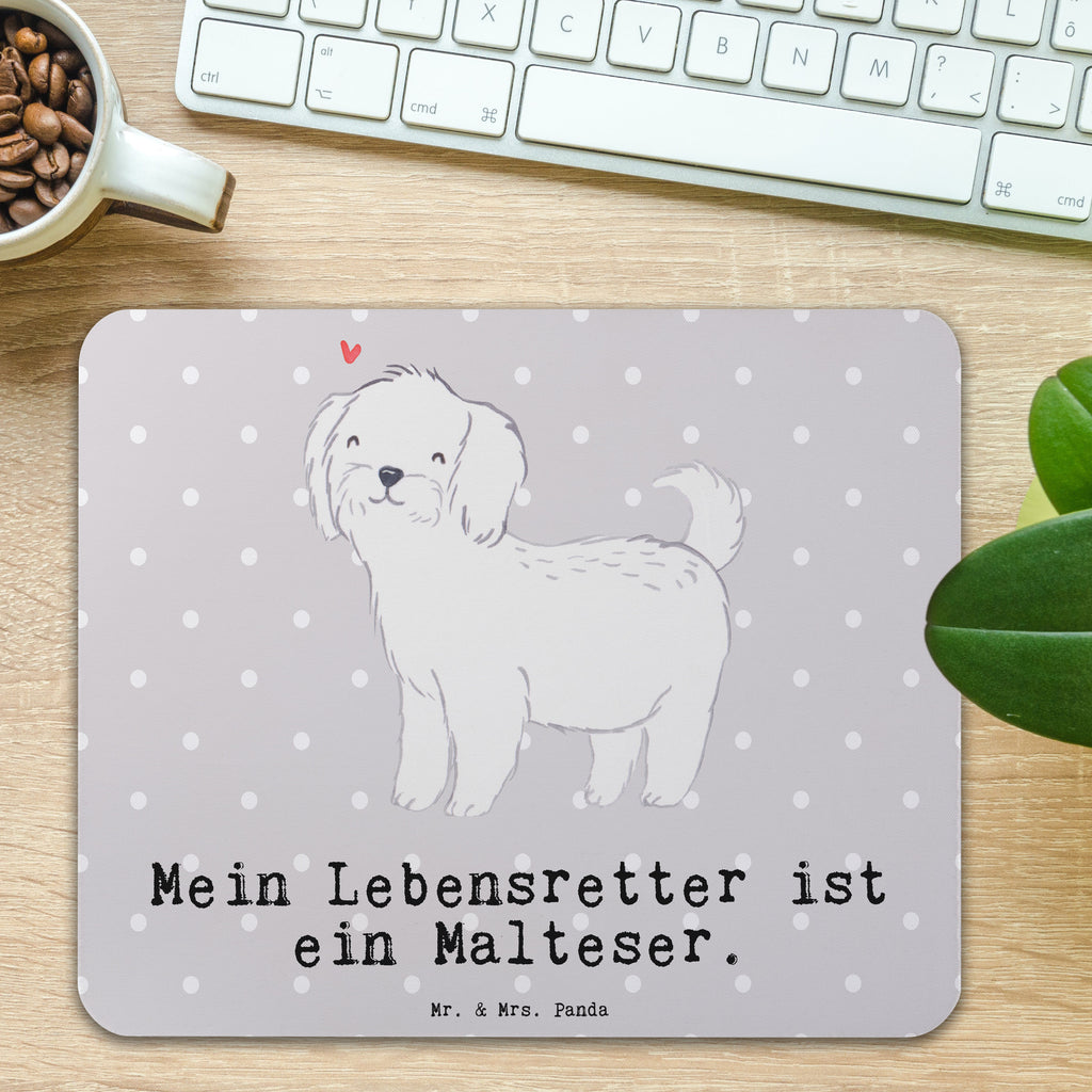 Mauspad Malteser Lebensretter Mousepad, Computer zubehör, Büroausstattung, PC Zubehör, Arbeitszimmer, Mauspad, Einzigartiges Mauspad, Designer Mauspad, Hund, Hunderasse, Rassehund, Hundebesitzer, Geschenk, Tierfreund, Schenken, Welpe, Malteser