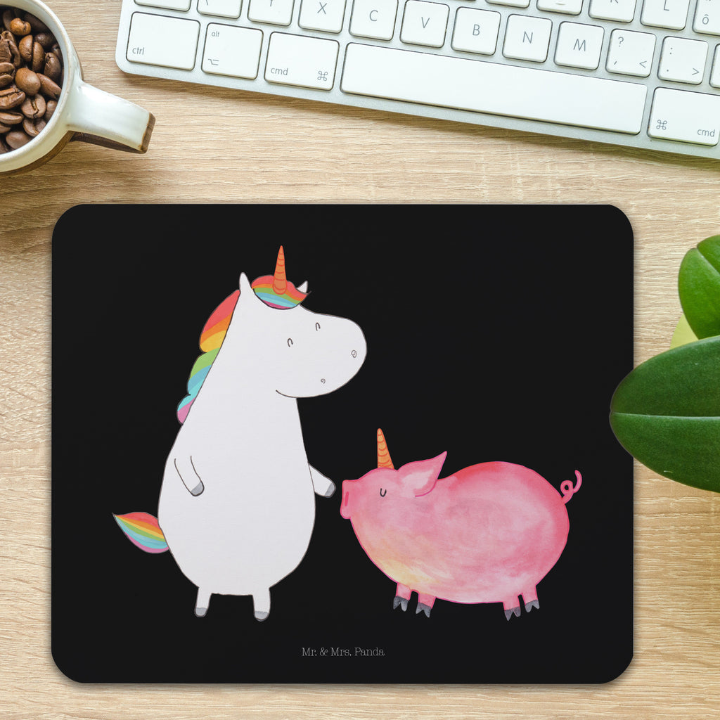 Mauspad Einhorn + Schweinhorn Mousepad, Computer zubehör, Büroausstattung, PC Zubehör, Arbeitszimmer, Mauspad, Einzigartiges Mauspad, Designer Mauspad, Einhorn, Einhörner, Einhorn Deko, Pegasus, Unicorn, Freundschaft, Schweinhorn, Schwein, Freundin, Schweinchen