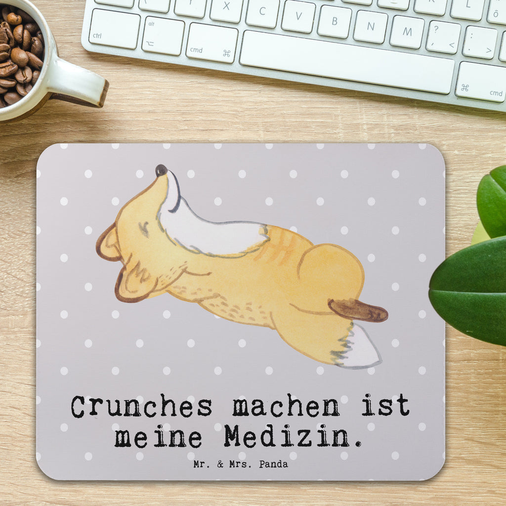 Mauspad Fuchs Crunches Medizin Mousepad, Computer zubehör, Büroausstattung, PC Zubehör, Arbeitszimmer, Mauspad, Einzigartiges Mauspad, Designer Mauspad, Geschenk, Sport, Sportart, Hobby, Schenken, Danke, Dankeschön, Auszeichnung, Gewinn, Sportler, Crunches, Fitness, Bauchpressen, Fitnessstudio