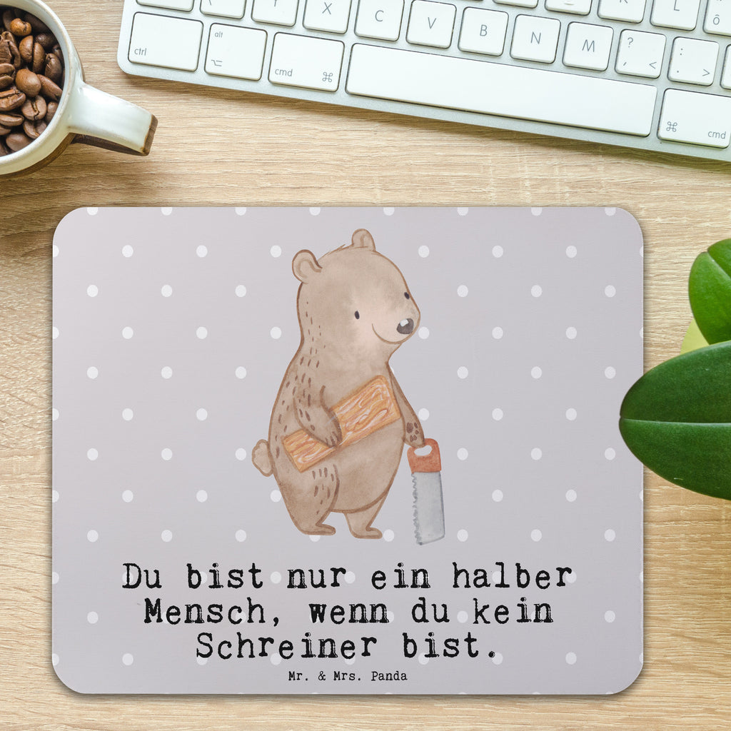 Mauspad Schreiner mit Herz Mousepad, Computer zubehör, Büroausstattung, PC Zubehör, Arbeitszimmer, Mauspad, Einzigartiges Mauspad, Designer Mauspad, Beruf, Ausbildung, Jubiläum, Abschied, Rente, Kollege, Kollegin, Geschenk, Schenken, Arbeitskollege, Mitarbeiter, Firma, Danke, Dankeschön