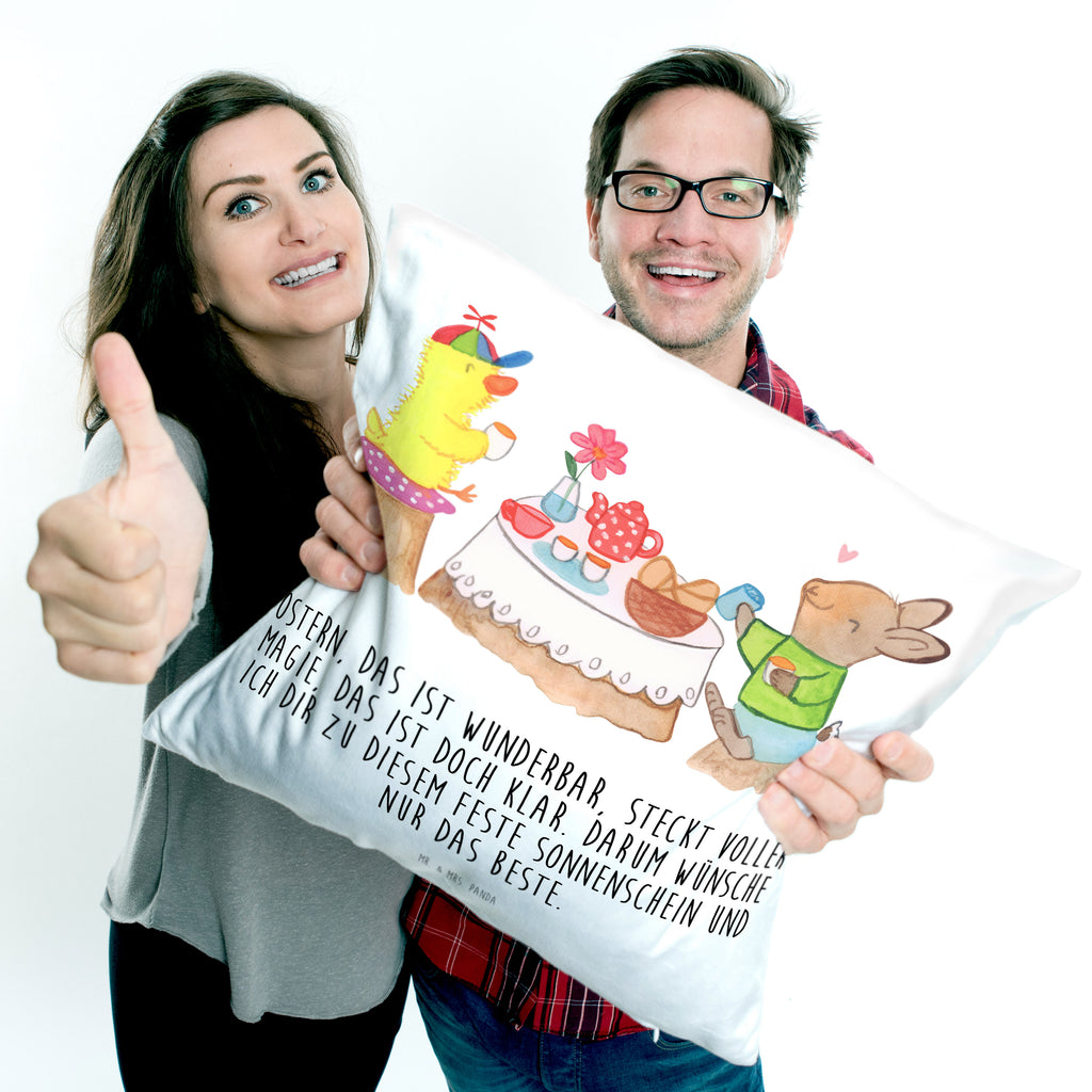 40x40 Kissen Ostern Frühstück Kissenhülle, Kopfkissen, Sofakissen, Dekokissen, Motivkissen, Ostern, Osterhase, Ostergeschenke, Osternest, Osterdeko, Geschenk zu Ostern, Ostergrüße, Ostereier, Frühling, Frühlingsgefühle, Hase, Osterfrühstück, Frühstück, Picknick, Küken, Osterküken