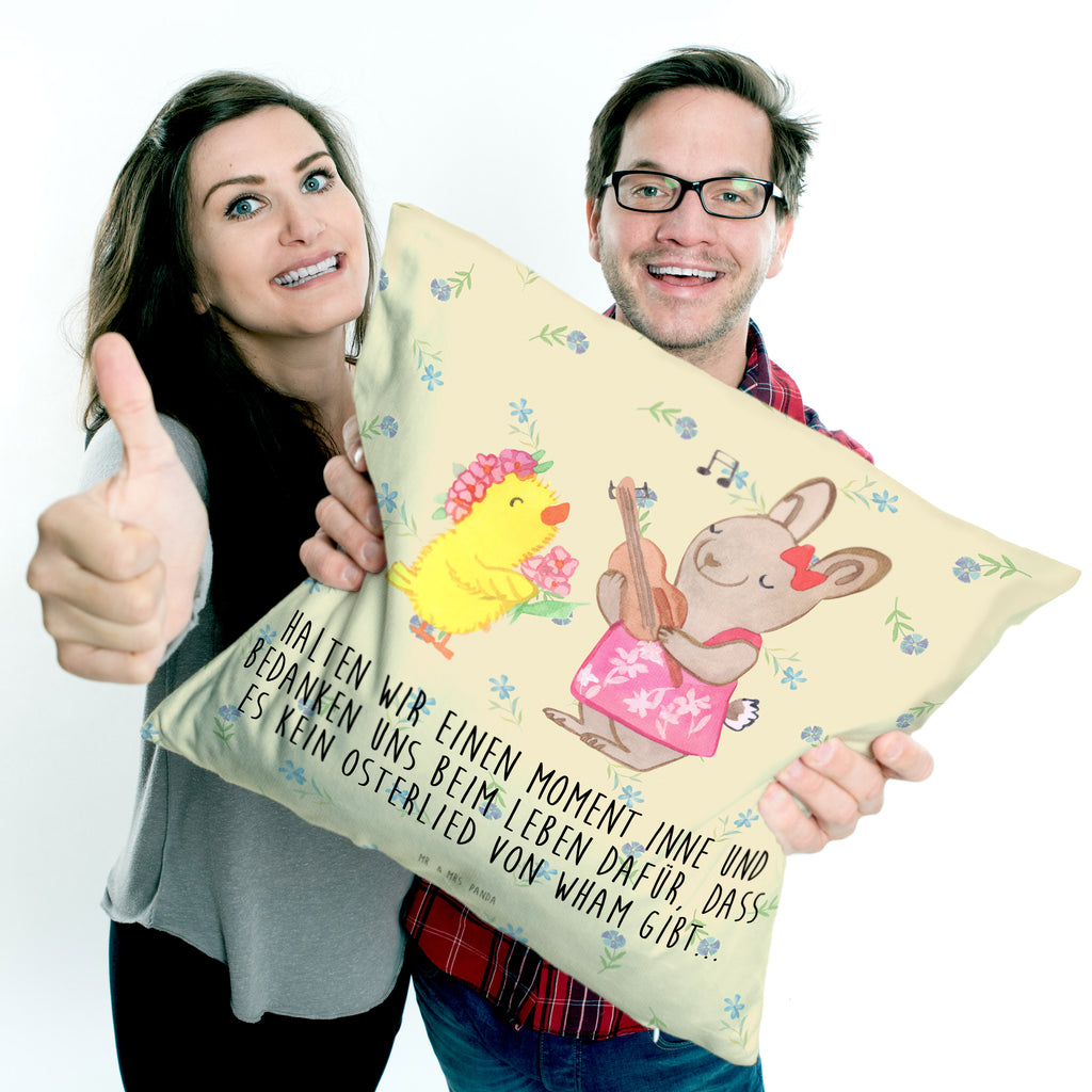 40x40 Kissen Ostern Frühlingsgefühle Kissenhülle, Kopfkissen, Sofakissen, Dekokissen, Motivkissen, Ostern, Osterhase, Ostergeschenke, Osternest, Osterdeko, Geschenk zu Ostern, Ostergrüße, Ostereier, Frühling, Frühlingsgefühle, Hase, Küken, Osterküken, Musik, Osterlieder