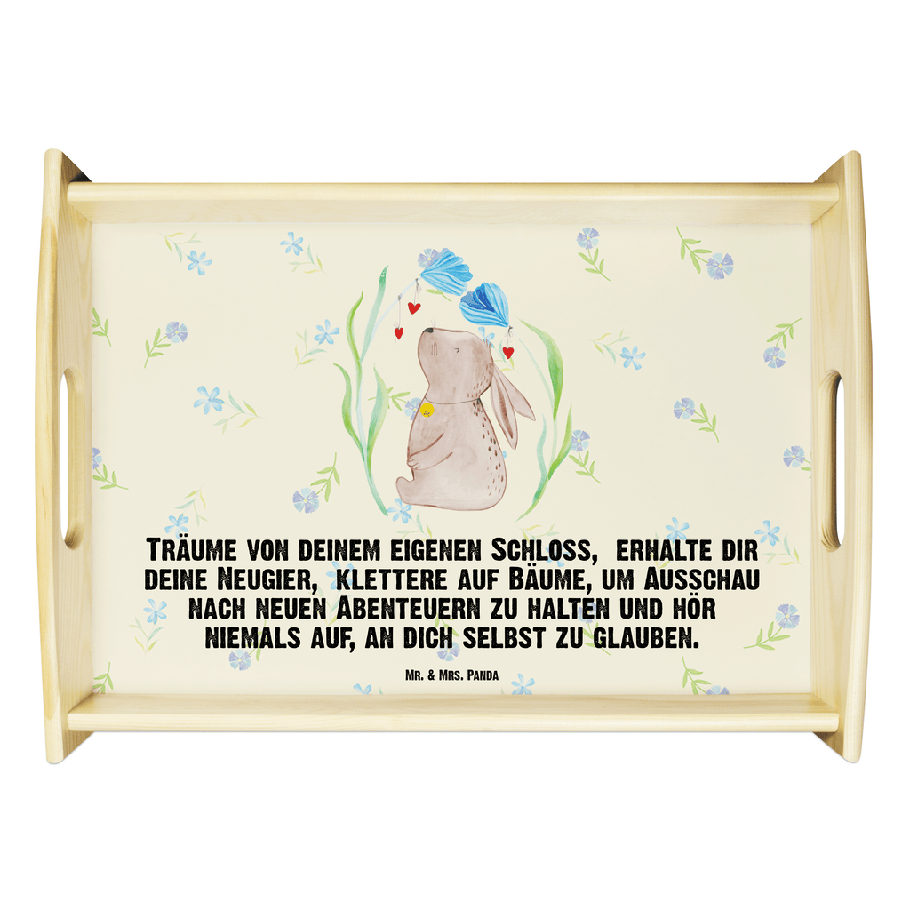Serviertablett Hase Blume Tablett, Holztablett, Küchentablett, Dekotablett, Frühstückstablett, Ostern, Osterhase, Ostergeschenke, Osternest, Osterdeko, Geschenk zu Ostern, Hase, Kaninchen, Kind, Taufe, Taufgeschenk, Geburt, Schwangerschaft, erstes Kind, Kindergeburtstag, Geburtstag, Hoffnung, Träume