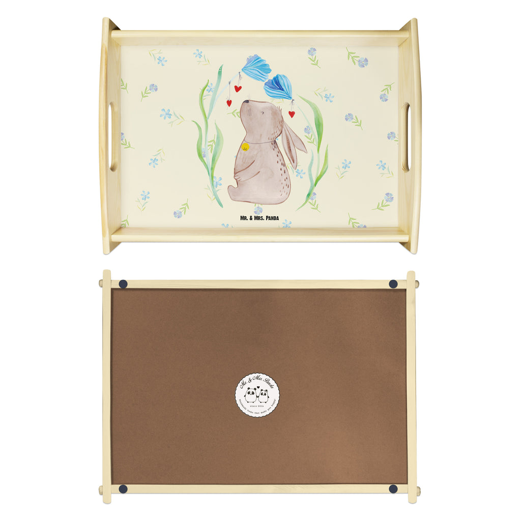 Serviertablett Hase Blume Tablett, Holztablett, Küchentablett, Dekotablett, Frühstückstablett, Ostern, Osterhase, Ostergeschenke, Osternest, Osterdeko, Geschenk zu Ostern, Hase, Kaninchen, Kind, Taufe, Taufgeschenk, Geburt, Schwangerschaft, erstes Kind, Kindergeburtstag, Geburtstag, Hoffnung, Träume