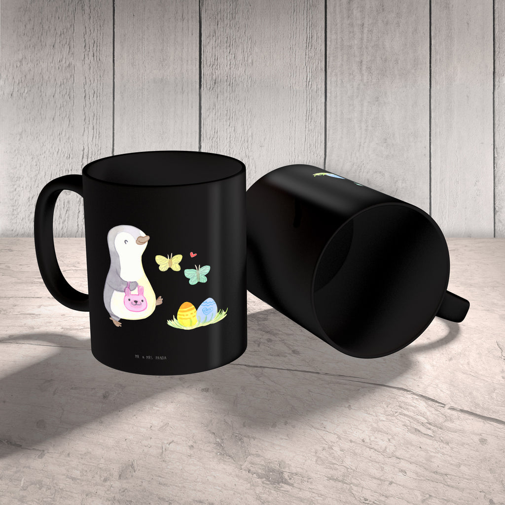 Tasse Pinguin Eiersuche  Becher, Kaffeetasse, Kaffeebecher, Tee, Frühstück, Büro  Ostern, Osterhase, Ostergeschenke, Osternest, Osterdeko, Geschenk zu Ostern