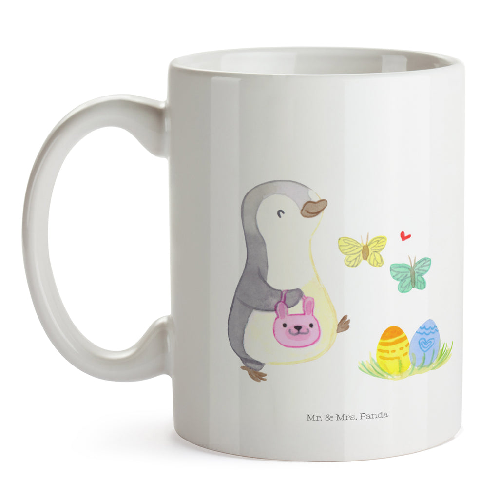 Tasse Pinguin Eiersuche  Becher, Kaffeetasse, Kaffeebecher, Tee, Frühstück, Büro  Ostern, Osterhase, Ostergeschenke, Osternest, Osterdeko, Geschenk zu Ostern