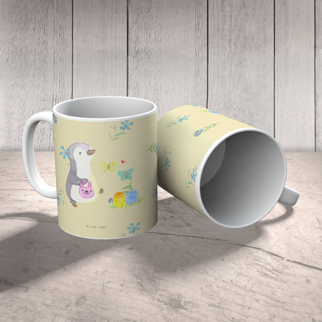 Tasse Pinguin Eiersuche  Becher, Kaffeetasse, Kaffeebecher, Tee, Frühstück, Büro  Ostern, Osterhase, Ostergeschenke, Osternest, Osterdeko, Geschenk zu Ostern