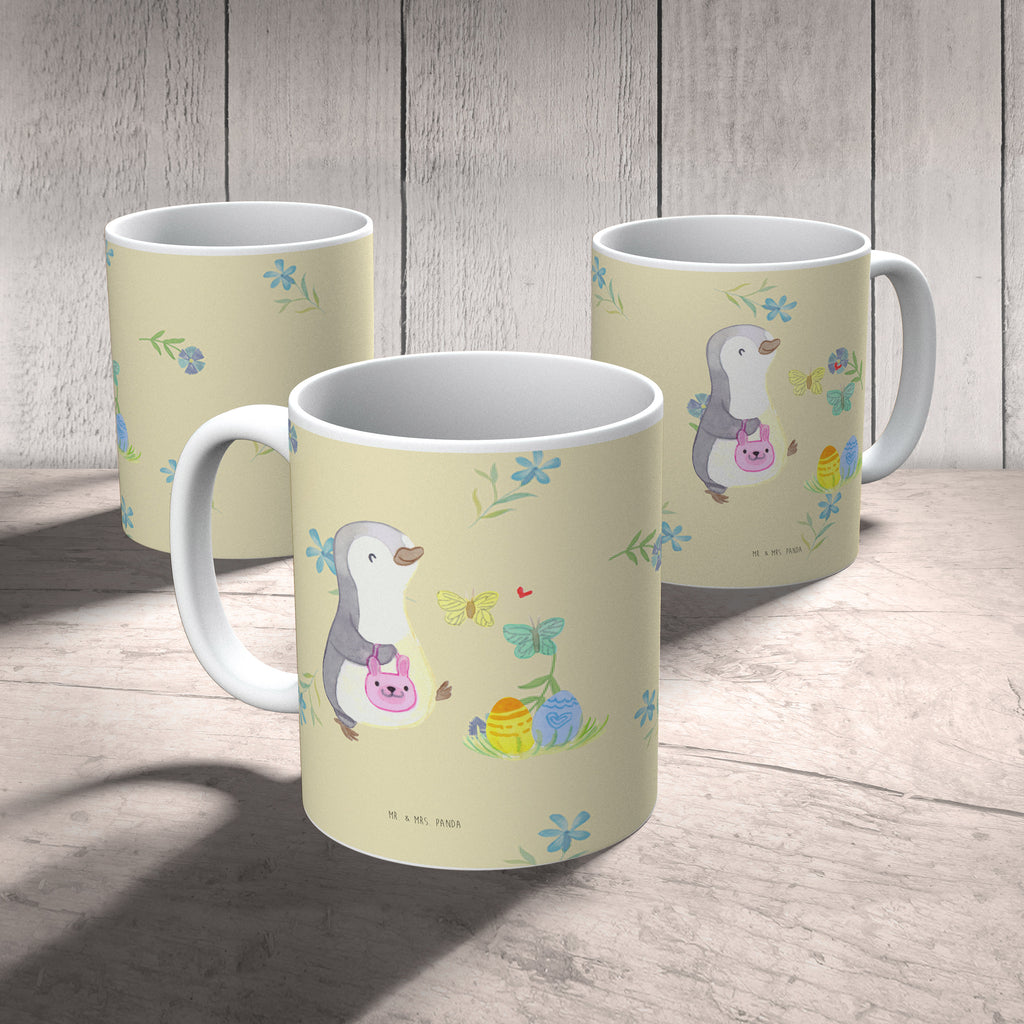Tasse Pinguin Eiersuche  Becher, Kaffeetasse, Kaffeebecher, Tee, Frühstück, Büro  Ostern, Osterhase, Ostergeschenke, Osternest, Osterdeko, Geschenk zu Ostern
