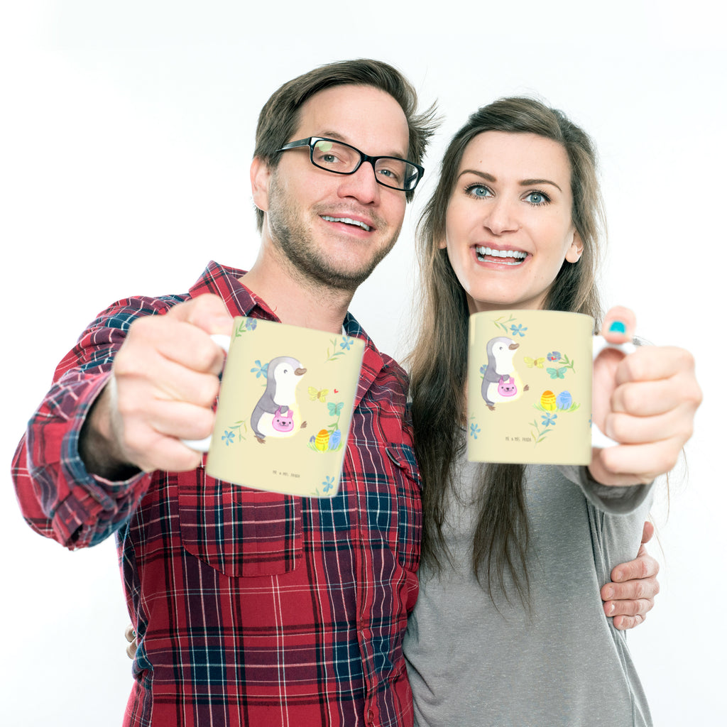 Tasse Pinguin Eiersuche  Becher, Kaffeetasse, Kaffeebecher, Tee, Frühstück, Büro  Ostern, Osterhase, Ostergeschenke, Osternest, Osterdeko, Geschenk zu Ostern