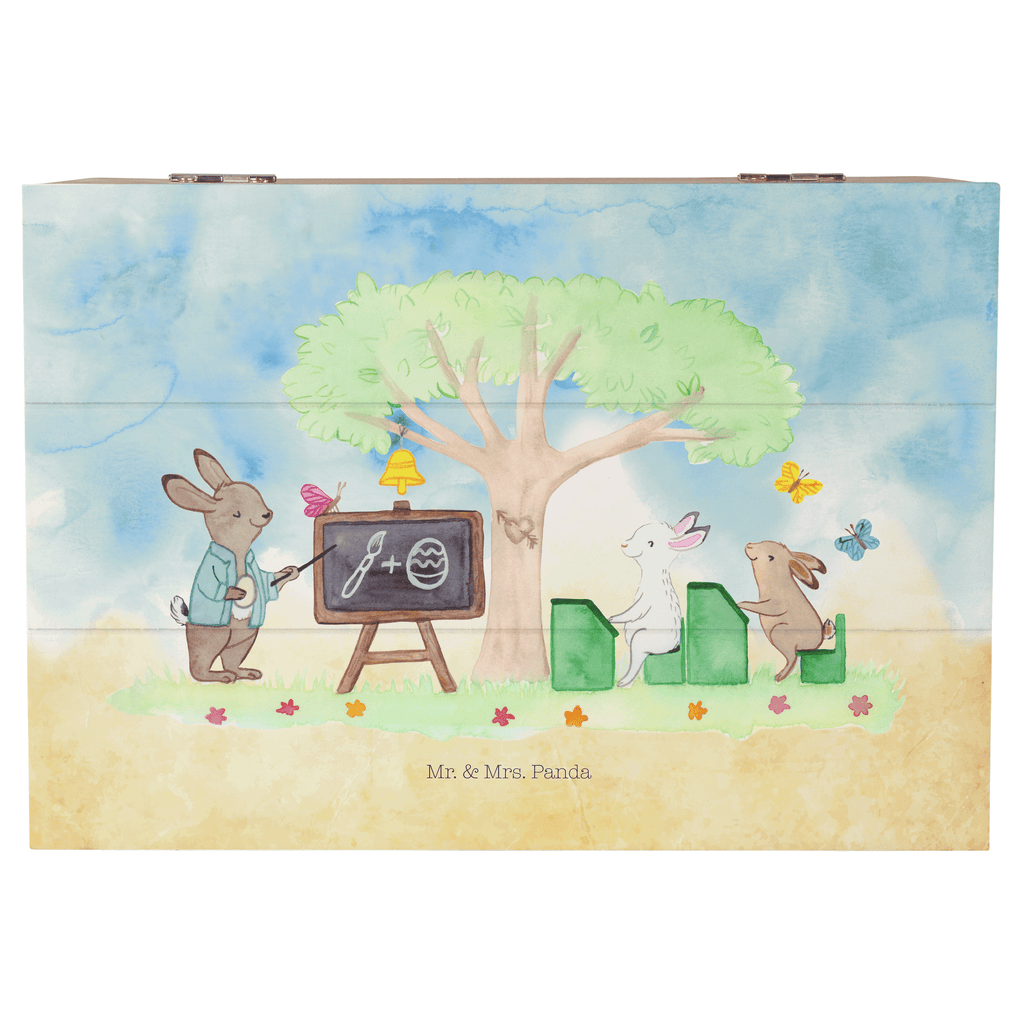 Holzkiste Osterhasenschule Holzkiste, Kiste, Schatzkiste, Truhe, Schatulle, XXL, Erinnerungsbox, Erinnerungskiste, Dekokiste, Aufbewahrungsbox, Ostern, Osterhase, Ostergeschenke, Osternest, Osterdeko, Geschenk zu Ostern
