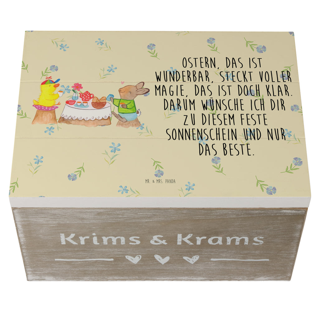 Holzkiste Ostern Frühstück Holzkiste, Kiste, Schatzkiste, Truhe, Schatulle, XXL, Erinnerungsbox, Erinnerungskiste, Dekokiste, Aufbewahrungsbox, Ostern, Osterhase, Ostergeschenke, Osternest, Osterdeko, Geschenk zu Ostern, Ostergrüße, Ostereier, Frühling, Frühlingsgefühle, Hase, Osterfrühstück, Frühstück, Picknick, Küken, Osterküken