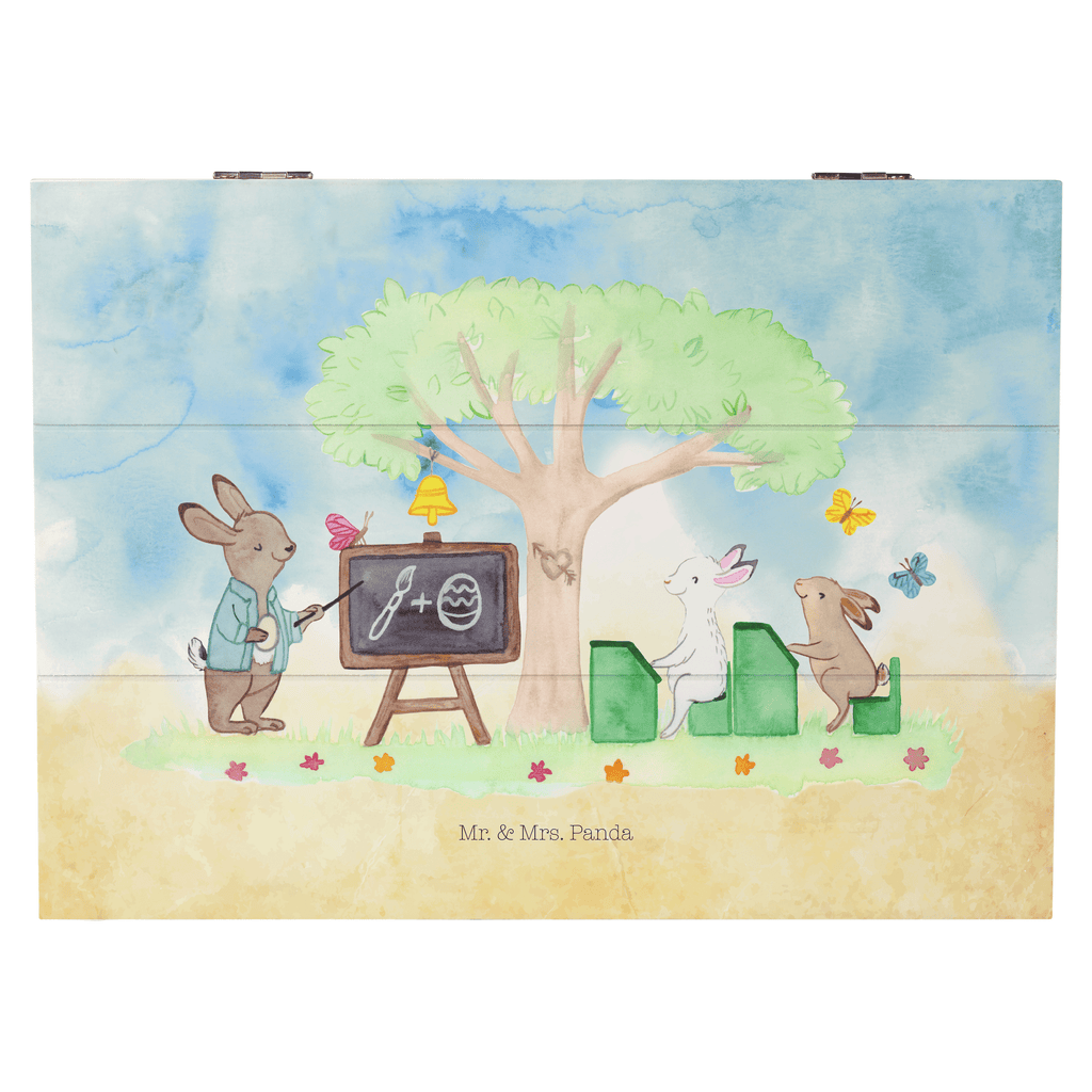 Holzkiste Osterhasenschule Holzkiste, Kiste, Schatzkiste, Truhe, Schatulle, XXL, Erinnerungsbox, Erinnerungskiste, Dekokiste, Aufbewahrungsbox, Ostern, Osterhase, Ostergeschenke, Osternest, Osterdeko, Geschenk zu Ostern