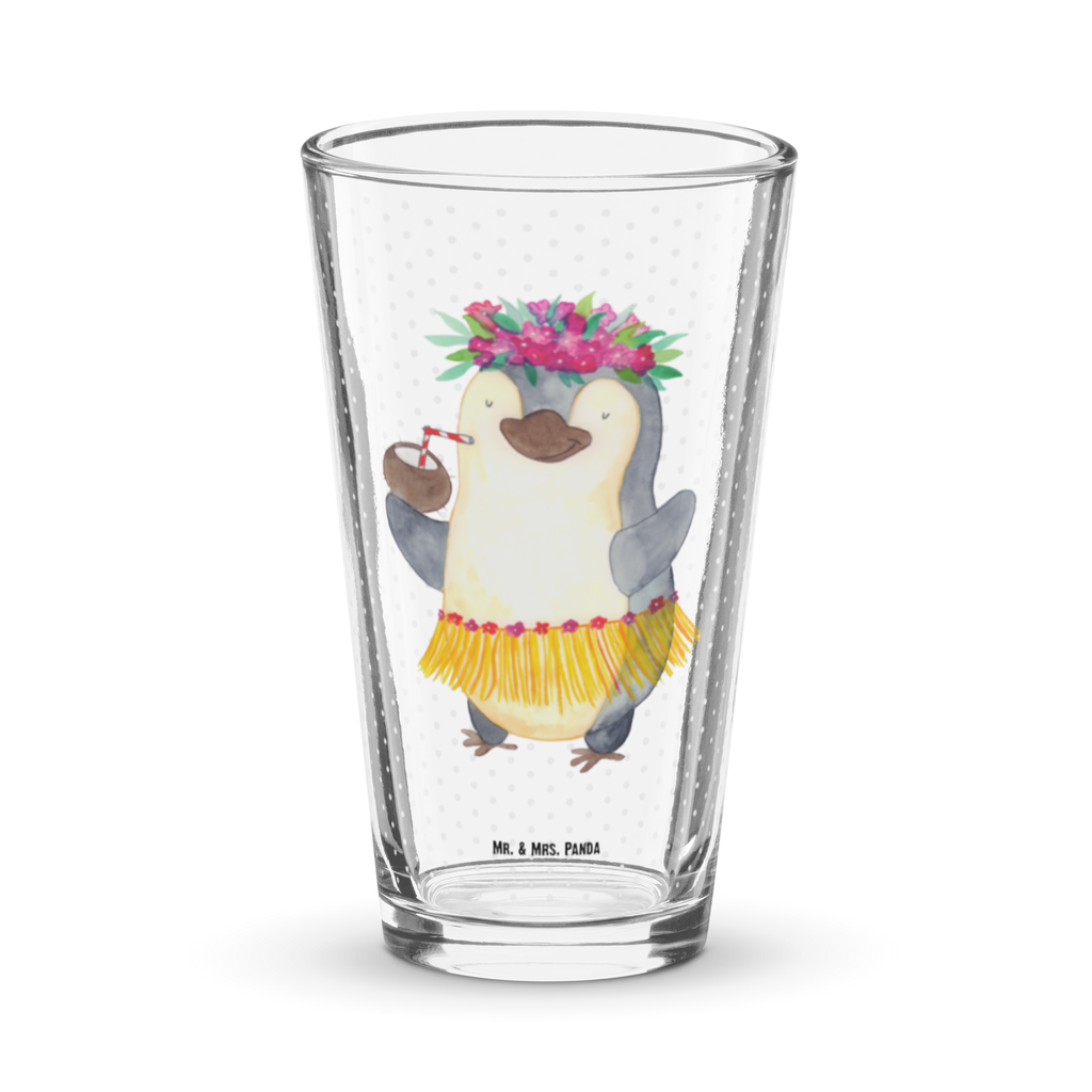 Premium Trinkglas Pinguin Kokosnuss Trinkglas, Glas, Pint Glas, Bierglas, Cocktail Glas, Wasserglas, Pinguin, Aloha, Hawaii, Urlaub, Kokosnuss, Pinguine