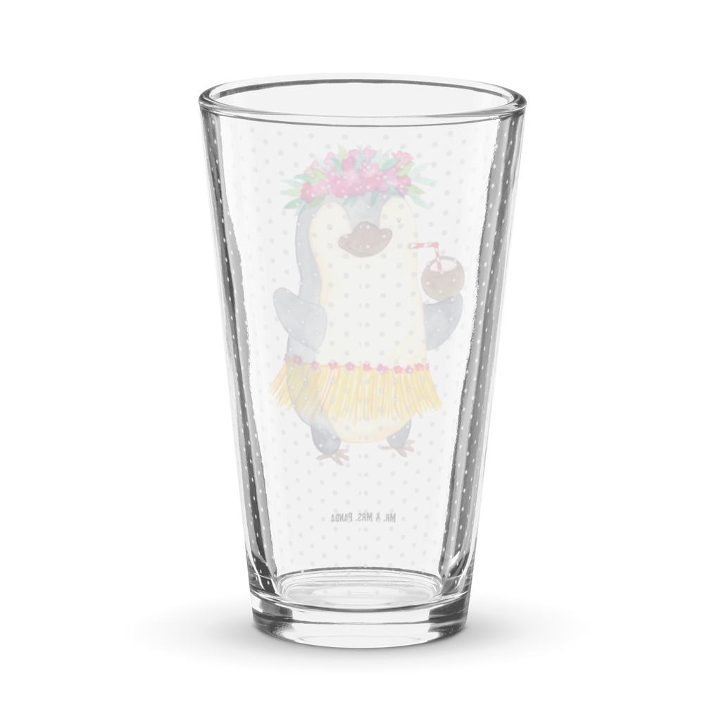 Premium Trinkglas Pinguin Kokosnuss Trinkglas, Glas, Pint Glas, Bierglas, Cocktail Glas, Wasserglas, Pinguin, Aloha, Hawaii, Urlaub, Kokosnuss, Pinguine