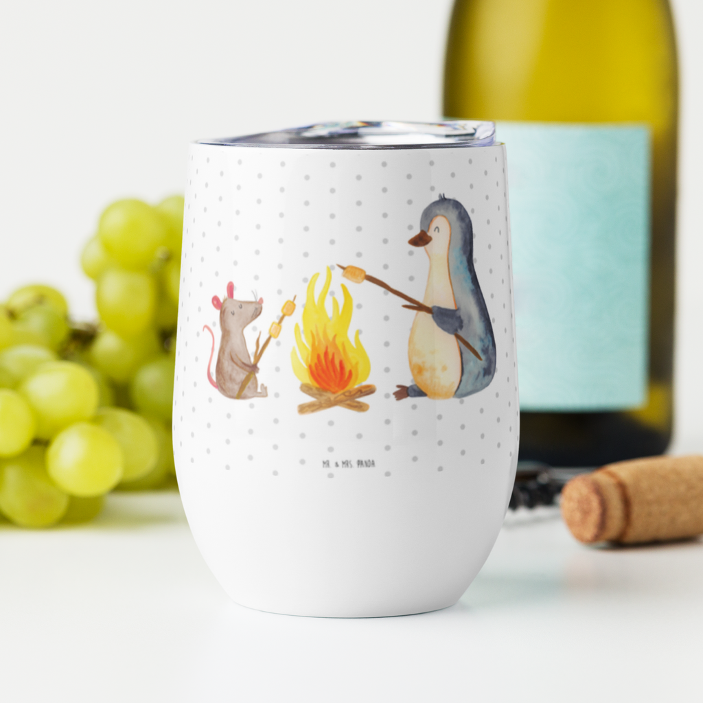 Weinbecher Pinguin Lagerfeuer Weinbecher, Glühwein Becher, Heißgetränke, Trinkbecher, Weinkelch, Weingläser, hochwertiger Weinbecher, Weinbecher Reisen, Weinbecher unterwegs, Pinguin, Maus, Pinguine, Lagerfeuer, Leben, Arbeit, Job, Motivation, Büro, Büroalltag, Lebensspruch, Lebensmotivation, Neustart, Liebe, grillen, Feuer, Marshmallows