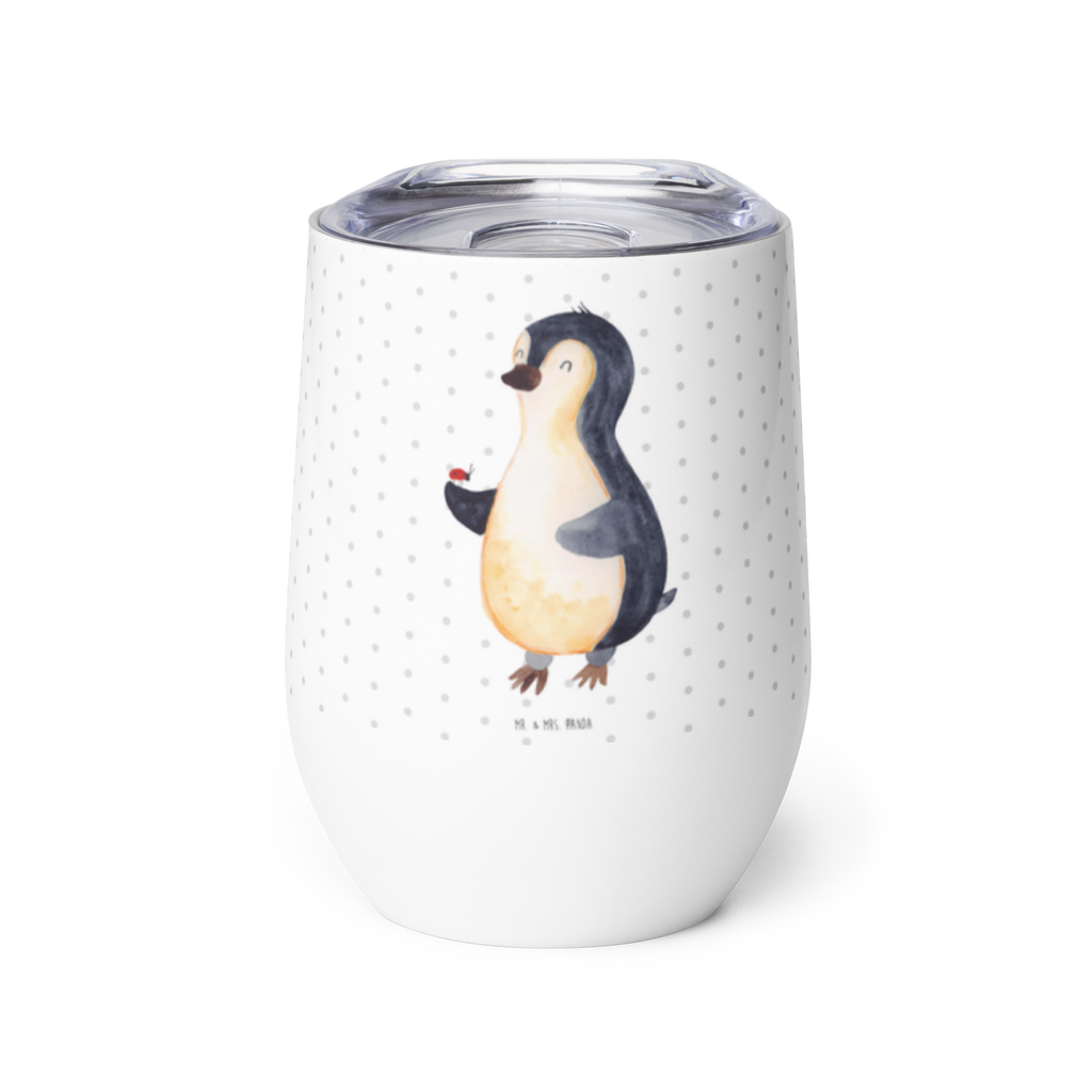 Weinbecher Pinguin Marienkäfer Weinbecher, Glühwein Becher, Heißgetränke, Trinkbecher, Weinkelch, Weingläser, hochwertiger Weinbecher, Weinbecher Reisen, Weinbecher unterwegs, Pinguin, Pinguine, Marienkäfer, Liebe, Wunder, Glück, Freude, Lebensfreude