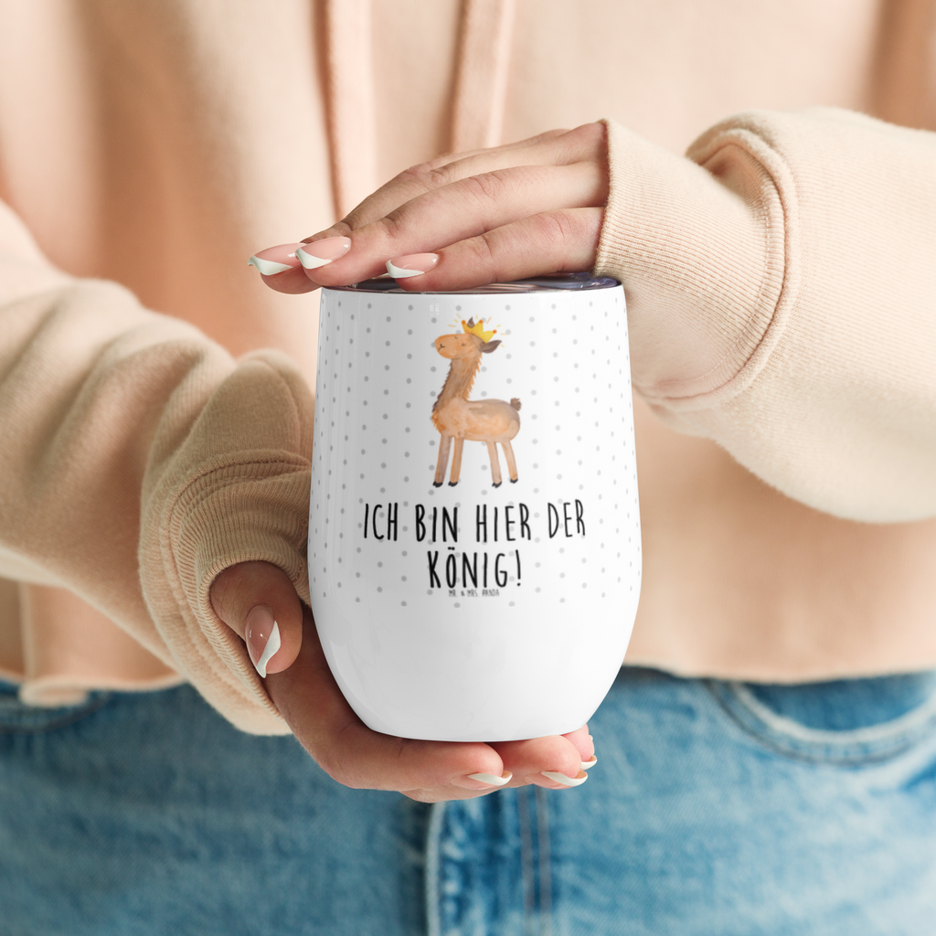 Weinbecher Lama König Weinbecher, Glühwein Becher, Heißgetränke, Trinkbecher, Weinkelch, Weingläser, hochwertiger Weinbecher, Weinbecher Reisen, Weinbecher unterwegs, Lama, Alpaka, Lamas, König, Königin, Freundin, Mama, Papa, Büro Kollege, Kollegin, Chef, Vorgesetzter, Abi, Abitur