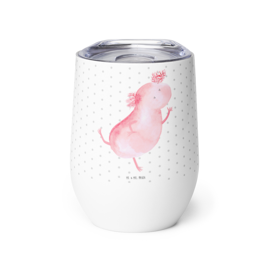 Weinbecher Axolotl tanzt Weinbecher, Glühwein Becher, Heißgetränke, Trinkbecher, Weinkelch, Weingläser, hochwertiger Weinbecher, Weinbecher Reisen, Weinbecher unterwegs, Axolotl, Molch, Axolot, Schwanzlurch, Lurch, Lurche, Dachschaden, Sterne, verrückt, Freundin, beste Freundin