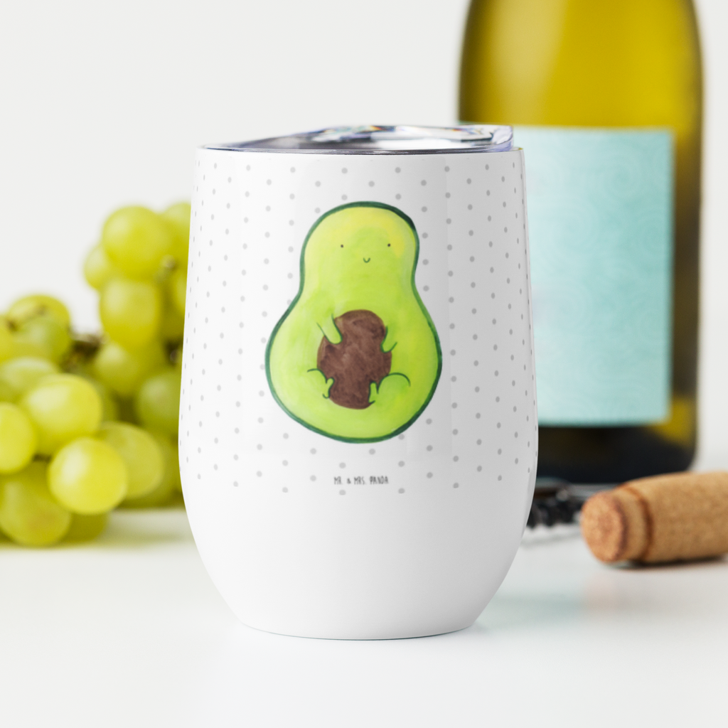 Weinbecher Avocado mit Kern Weinbecher, Glühwein Becher, Heißgetränke, Trinkbecher, Weinkelch, Weingläser, hochwertiger Weinbecher, Weinbecher Reisen, Weinbecher unterwegs, Avocado, Veggie, Vegan, Gesund, Avokado, Avocadokern, Kern, Pflanze, Spruch Leben