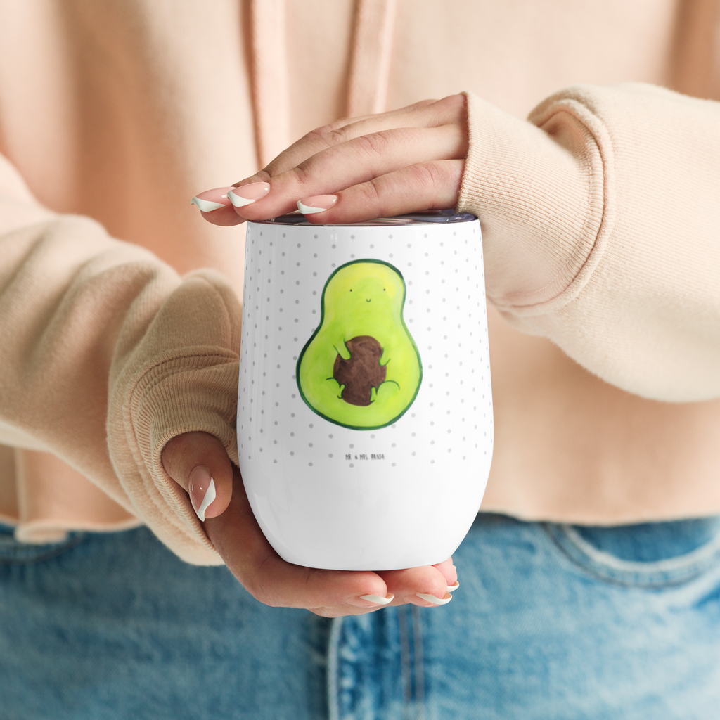 Weinbecher Avocado mit Kern Weinbecher, Glühwein Becher, Heißgetränke, Trinkbecher, Weinkelch, Weingläser, hochwertiger Weinbecher, Weinbecher Reisen, Weinbecher unterwegs, Avocado, Veggie, Vegan, Gesund, Avokado, Avocadokern, Kern, Pflanze, Spruch Leben