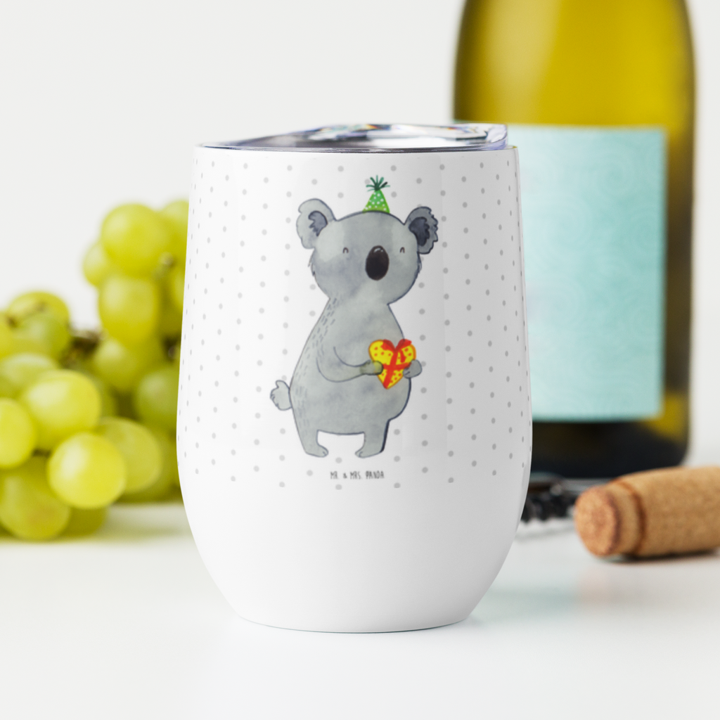 Weinbecher Koala Geschenk Weinbecher, Glühwein Becher, Heißgetränke, Trinkbecher, Weinkelch, Weingläser, hochwertiger Weinbecher, Weinbecher Reisen, Weinbecher unterwegs, Koala, Koalabär, Geschenk, Geburtstag, Party