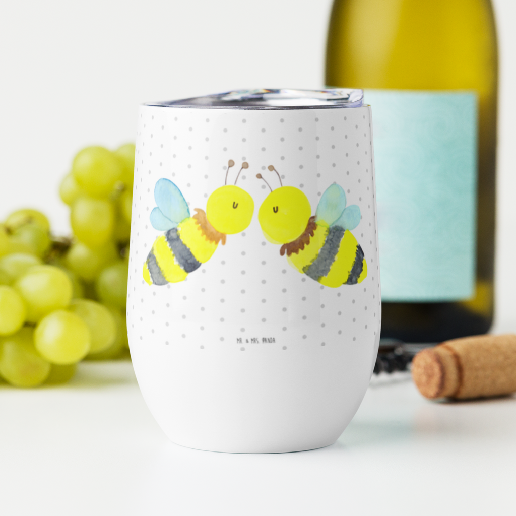 Weinbecher Biene Liebe Weinbecher, Glühwein Becher, Heißgetränke, Trinkbecher, Weinkelch, Weingläser, hochwertiger Weinbecher, Weinbecher Reisen, Weinbecher unterwegs, Biene, Wespe, Hummel